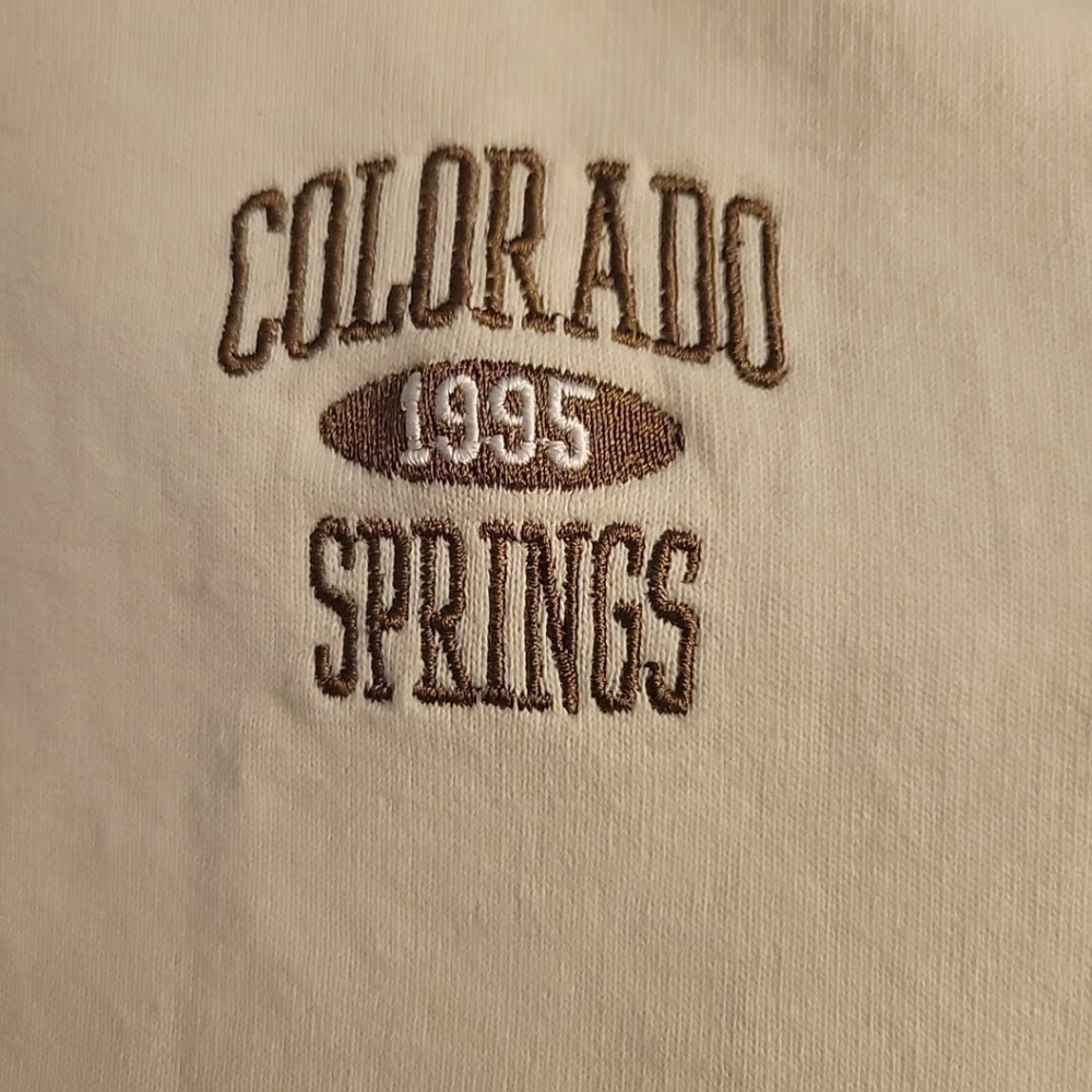 Urban Outfitters Colorado Springs Washed Crew Neck Sweatshirt L Beige - Picture 5 of 8